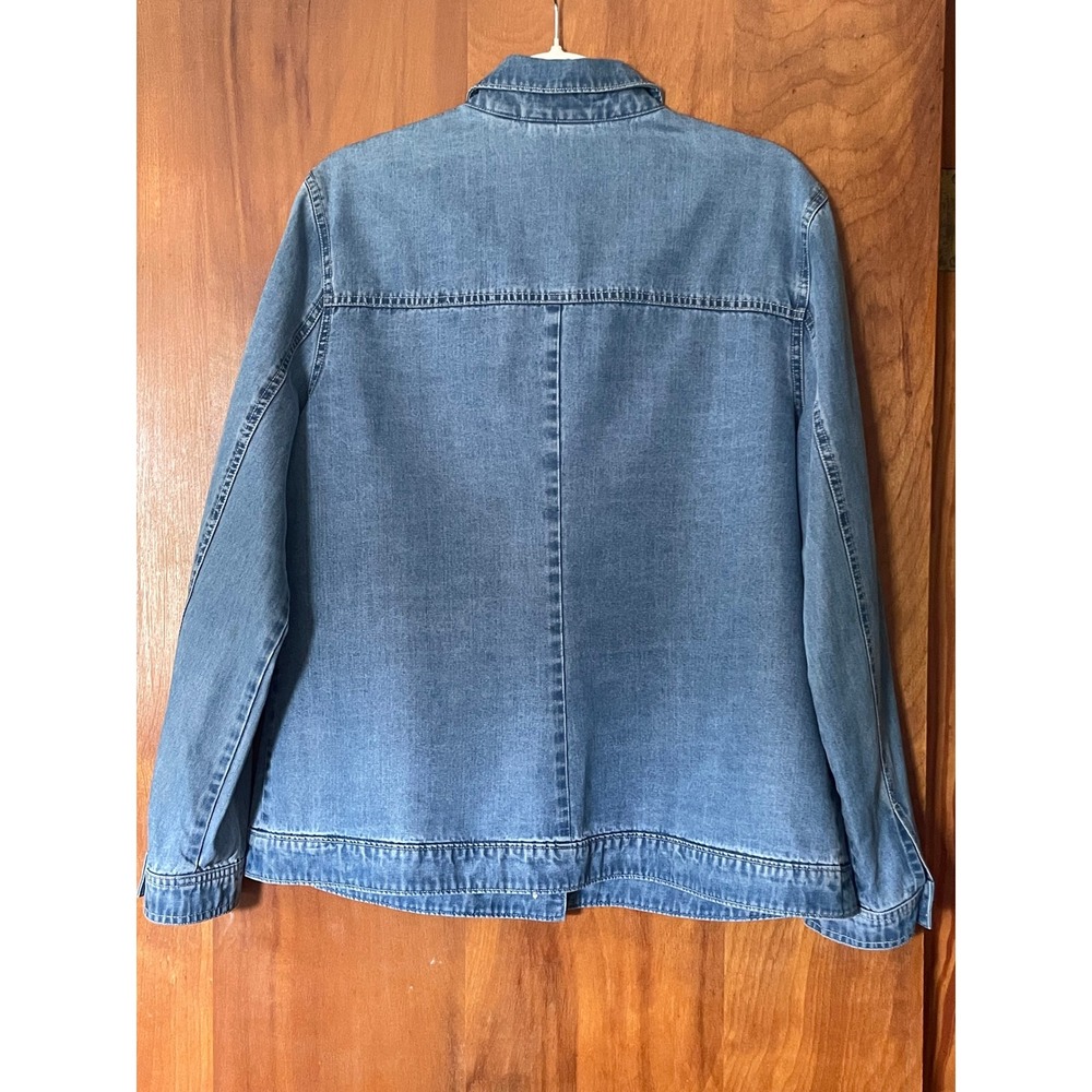 Y2K 2005 Nordstrom Tencel-cotton Utility Barn Jacket Women XL Lagenlook Scandi - Picture 8 of 8